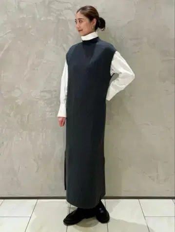 새상품급 CABaN 코튼 캐시미어 롱 드레스