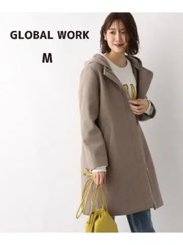 GLOBAL WORK 가벼운 스트레치 2WAY 코트 애쉬 브라운 M