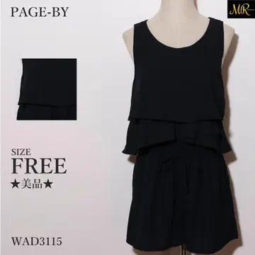 새상품급 PAGEBOY 슬리브리스 원피스 프릴 디자인 허리밴딩