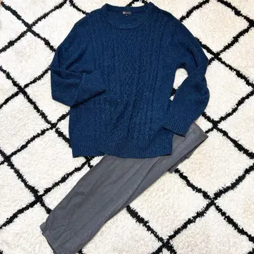 남성용 코디 제안 니트 팬츠 무인양품 세트