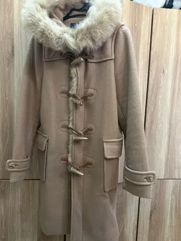 SHIPS 베이지 더플 코트 새상품급 퍼 포함