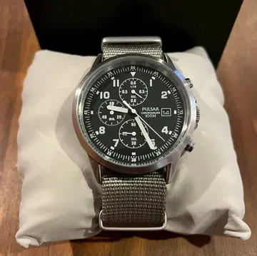 시착 정도 Pulsar 파르사 크로노그래프 손목시계 밀리터리 군용 시계
