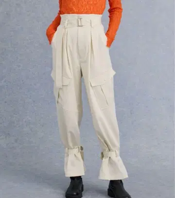 PUBLIC TOKYO [세탁 가능] 빈티지 새틴 베이커 팬츠 카고 팬츠