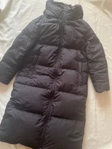 무인양품 롱 다운 코트 블랙 S 사이즈