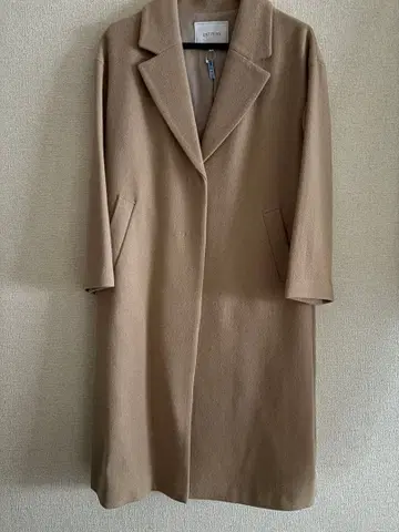 UNTITLED 새상품 베이지 롱 기장 코트 L 클리닝 완료 캐시미어