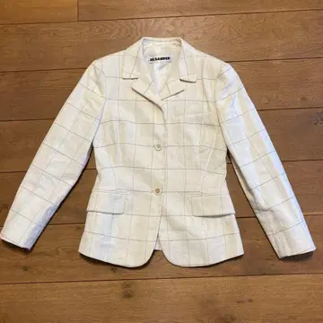 JIL SANDER 코튼 x 린넨 자켓 34 독일제