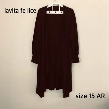 택 포함 새상품 lavita fe lice 다크 브라운 롱 가디건