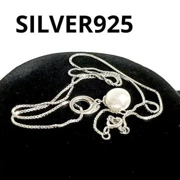 새상품급 SILVER925 목걸이 실버 펄 진주 포멀 각인