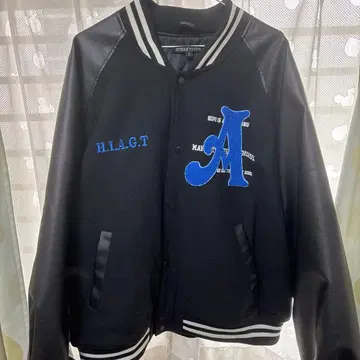 jungle storm 바시티 자켓 블랙 빈티지