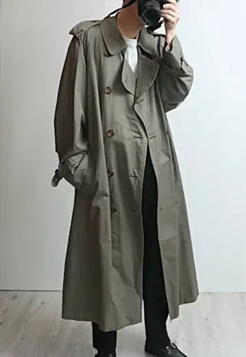 US군 더블 브레스트 트렌치코트