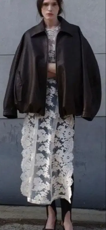 CLANE 클라네 FAKE LEATHER BALLOON JACKET