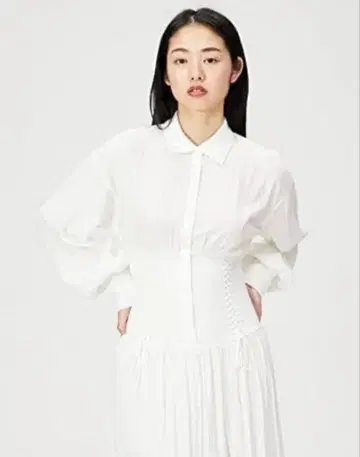 허리 리브 돌먼 셔츠 원피스 FRAY I.D