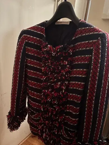 sacai luck 코튼 트위드 스트라이프 자켓 사이즈 2