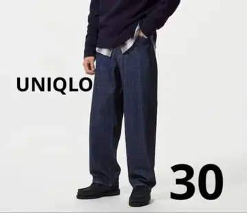유니클로 와이드 스트레이트 청바지 30인치