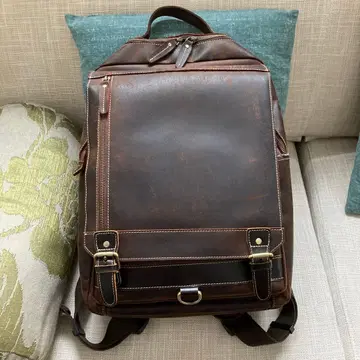 MSKW 가죽 브라운 백팩