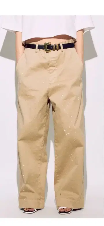 새상품급 [ BRILL 브릴 ] 페인트 치노 팬츠 34 베이지