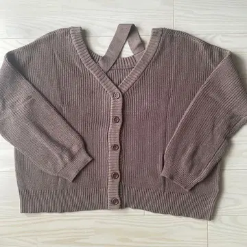 미사용 EMODA 브라운 V넥 가디건