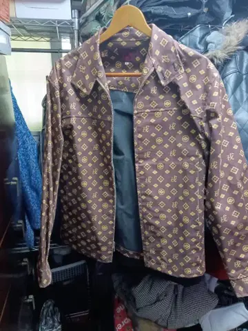 레어 EVISU 브라운 모노그램 자켓 사이즈 38