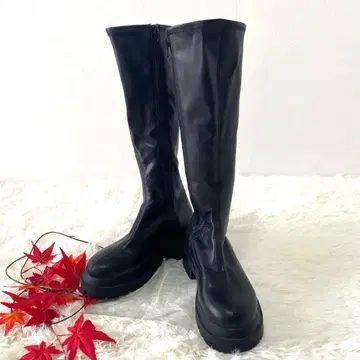 헤더 Heather 인힐 스트레치 롱 부츠 블랙 L