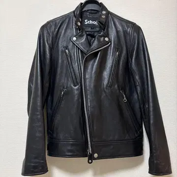 Schott 블랙 더블 라이더 자켓 S