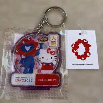 새상품 EXPO2025 헬로키티 아크릴 키링 미야쿠미야쿠