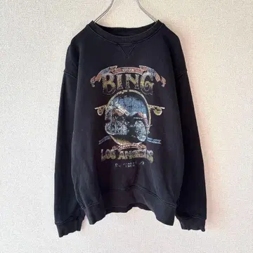 ANINE BING 맨투맨 바이크 프린트 빈티지 스트릿 M