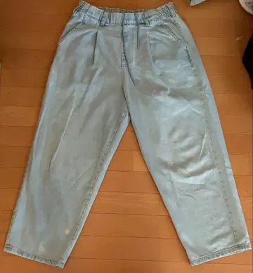 라이트 블루 데님 팬츠 허리밴딩