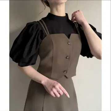 JUNOAH 숏 뷔스티에+아지메 머메이드 스커트 set