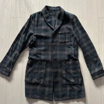 LOUNGE LIZARD 라운지 리자드 체크 가운 코트 사이즈 3