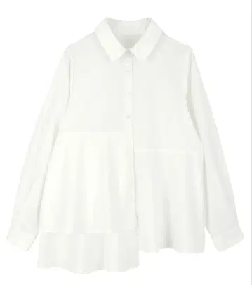 화이트 레이어드 긴팔 셔츠