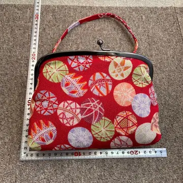 일본 의류용 가방 빨간색 원형 무늬