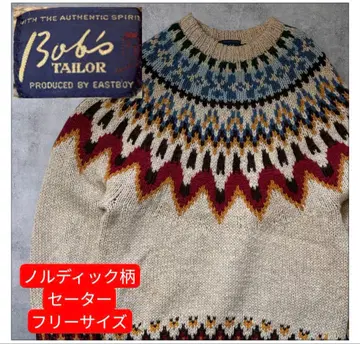 Bob's Tailor 노르딕 무늬 스웨터 프리 사이즈