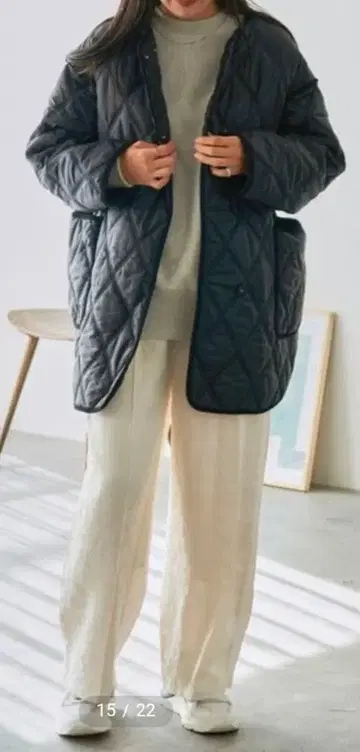 Aresense 블랙 퀼팅 자켓