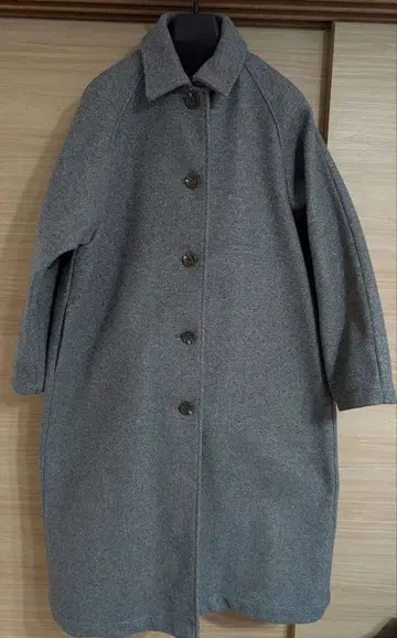 더블 페이스 롱 코트 그레이 래글런