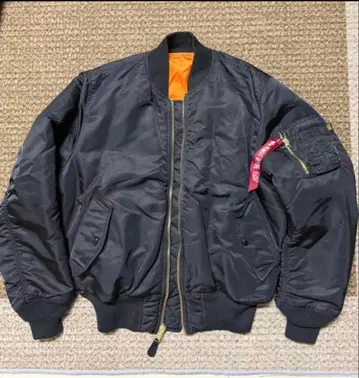 MA-1! ALPHA INDUSTRIES M 블랙 리버서블 쇼트 기장