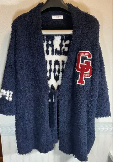 GELATO PIQUE 남성용 룸웨어 (가운 타입) 네이비색 L 사이즈