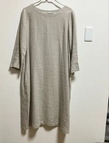 nofl 린넨울 롱 원피스 M-L 아이보리