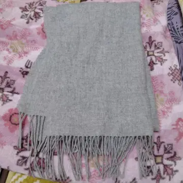 그레이 프린지 울 머플러