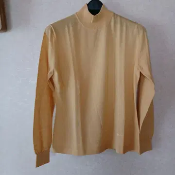 Daks 베이지와 겨자색 중간 색상. 하이넥 니트 긴팔