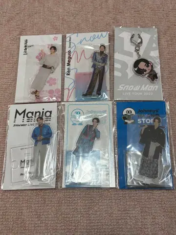 메구로 렌 아크릴 스탠드 아크스타 스노치루 키링 SnowMan