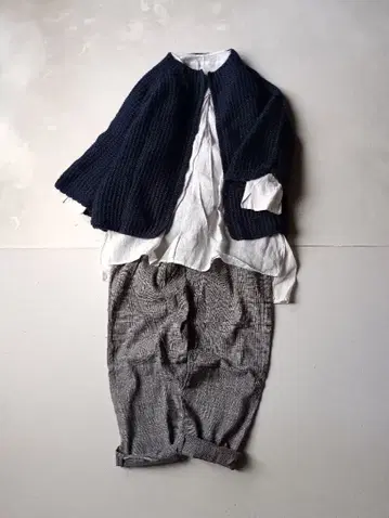 아두이트리스테스 LOISIR 코튼 린넨 글렌체크 팬츠