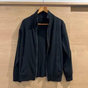 무인양품 니트 블루종 블랙 남성용 L 사이즈