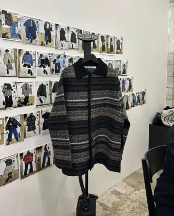 PERVERZE 24SS 담요 보더 코트 담요