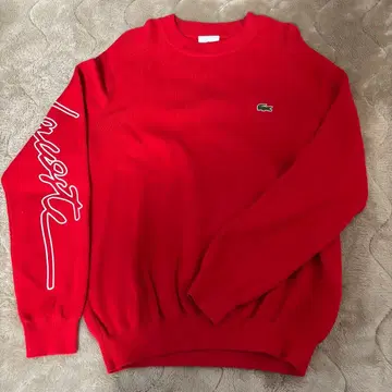 LACOSTE 라코스테 빨간색 레드 니트 M