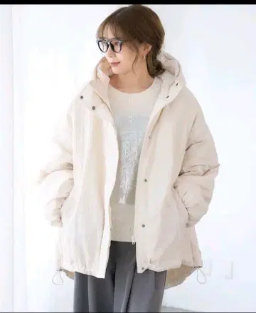 충전솜 후드 부착 롱 몬스터 블루종