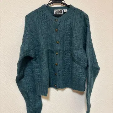 구제 빈티지 FORENZA 버튼 가디건 S 그린