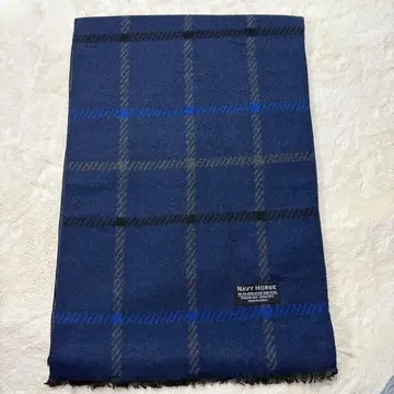 NAVY HORSE 체크 무늬 머플러 MF7902