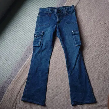 다크 블루 카고 청바지