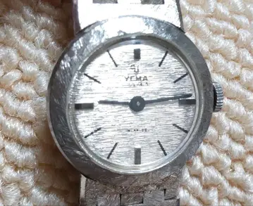 [ 작동품 레어 ] YEMA 여성용 손목시계 수동 와인딩 실버 컬러