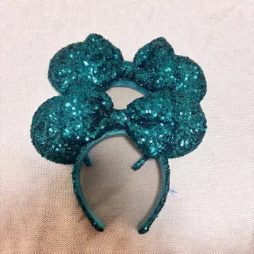 에메랄드 그린 미키 모양 머리띠 [ 2개 세트 ]